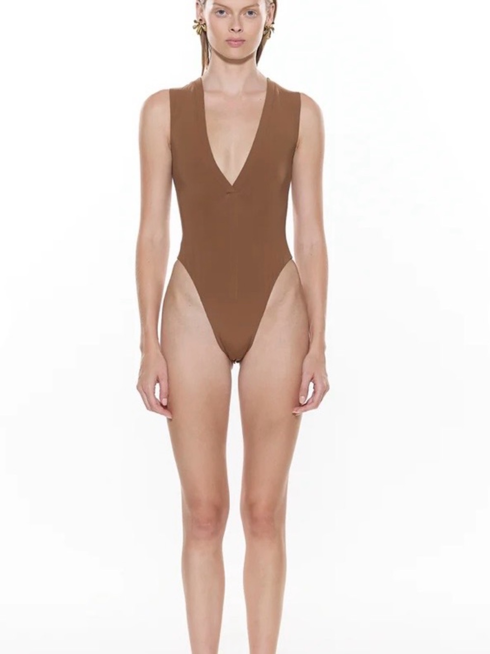 Deep V Cedar One-Piece Swimsuit by MyraSwim